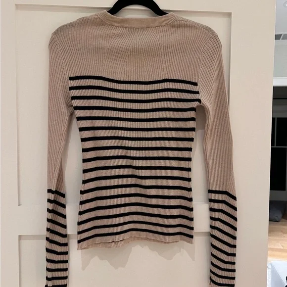 Rag & Bone ‘Kate Striped Cotton Cashmere Long Sleeve’ Size Small - Picture 3 of 4